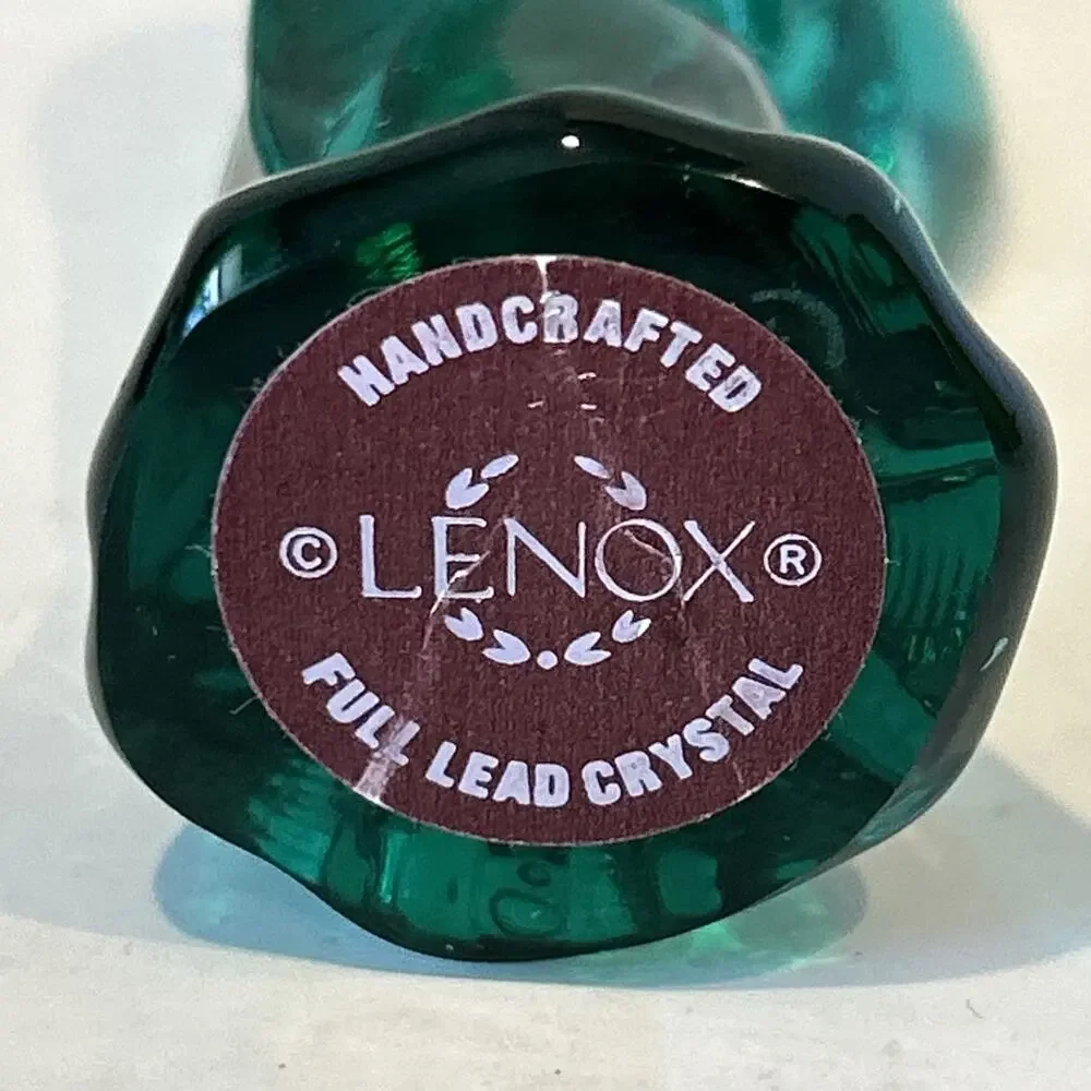 Extremely rare Vintage Lenox Herald Angel Figure-Green Ornament